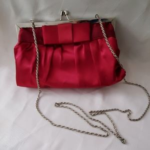 Lela Rose Evening bag in red satin.